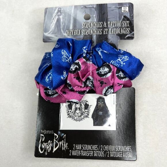 Corpse Bride Scrunchie & Temporary Tattoo Set - Picture 1 of 3